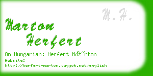 marton herfert business card